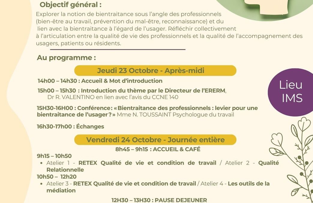 Colloque Bientraitance – 23 et 24 Octobre 2025